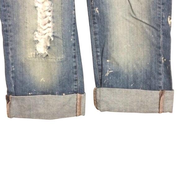 Y2K Hippie Denim Capris Jeans Sz 9 Distressed Details Boho Gypsy Festival VNTG - Picture 6 of 10